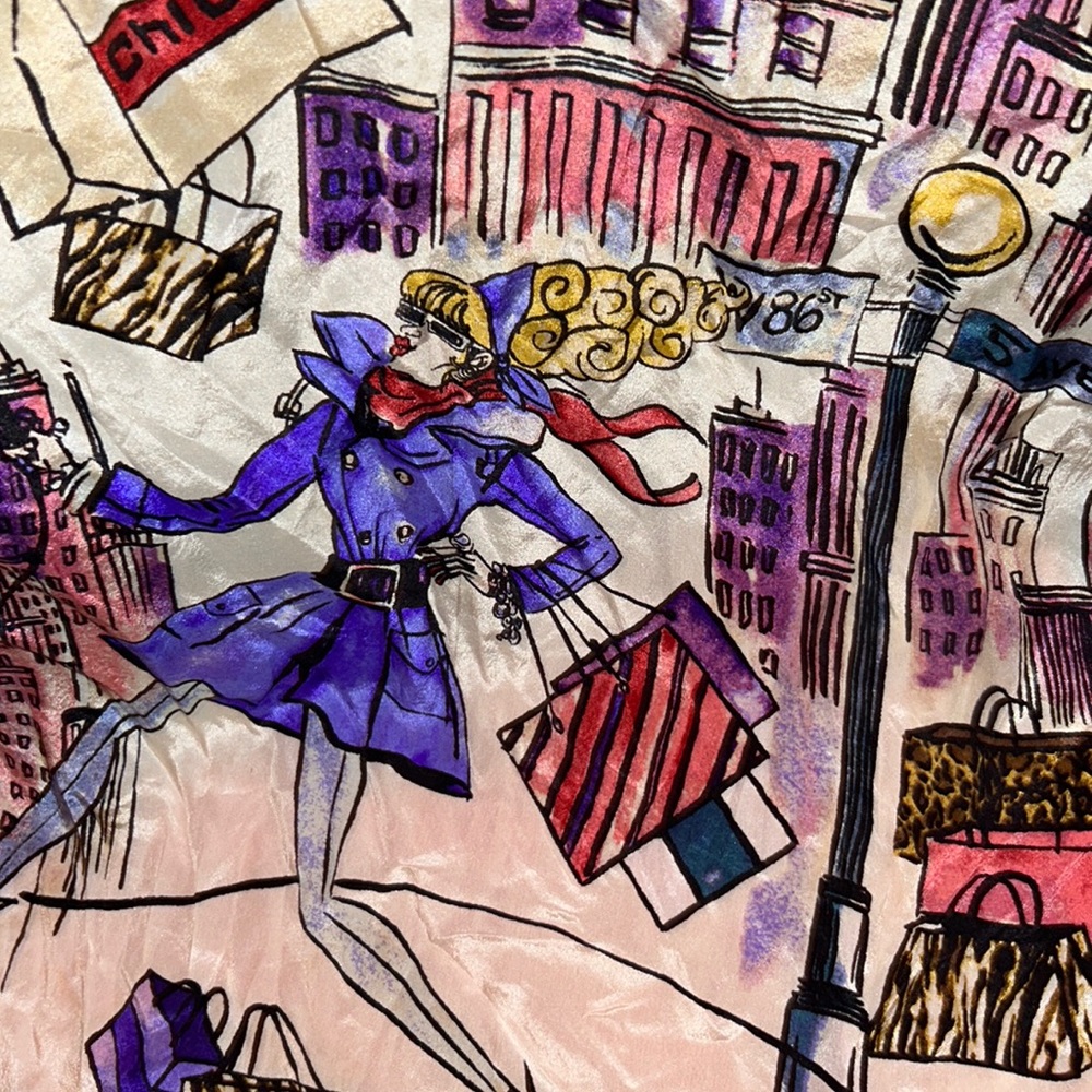 Chico's vintage silk scarf. SEX AND THE CITY VIBE!